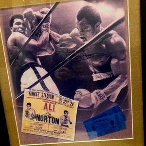 Muhammad Ali and Ken Norton photo signed by Ken Norton Cert Included